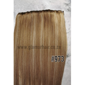 Color 973 50cm one piece 120g High quality Indian remy clip in hair