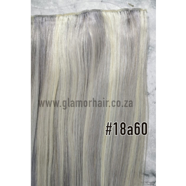 Color 18A60 30cm one piece 120g High quality Indian remy clip in hair