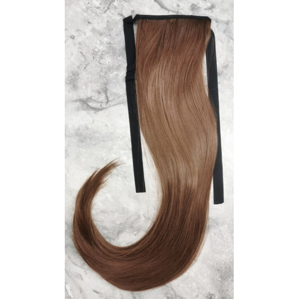 *12 Light golden brown, tie on straight ponytail 55cm by ProExtend