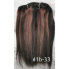 Color 1B-33  35cm YAKI 10pc 120g High quality Virgin Indian remy clip in hair