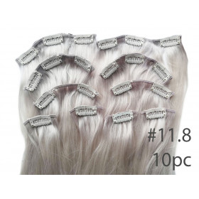 Color 11.8 50 m 10pc 120g High quality Indian remy clip in hair