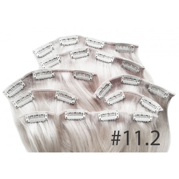 Color 11.2 35cm 10pc 120g High quality Indian remy clip in hair