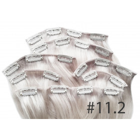 Color 11.2 50cm 10pc 120g High quality Indian remy clip in hair