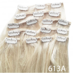 Color 613A 30cm 10pc 120g High quality Indian remy clip in hair