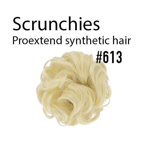 *613 Light bleach bl nde scrunchie by Proextend - Synthetic