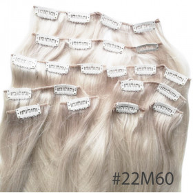 Color 22M60 35cm 10pc 120g High quality Indian remy clip in hair
