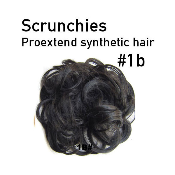 *1b Natural black scrunchie by Proextend