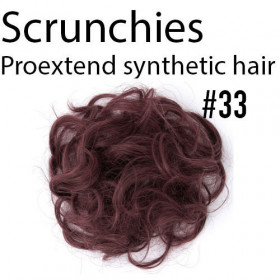*33 Mahogany brown scrunchie by Proextend - Synthetic