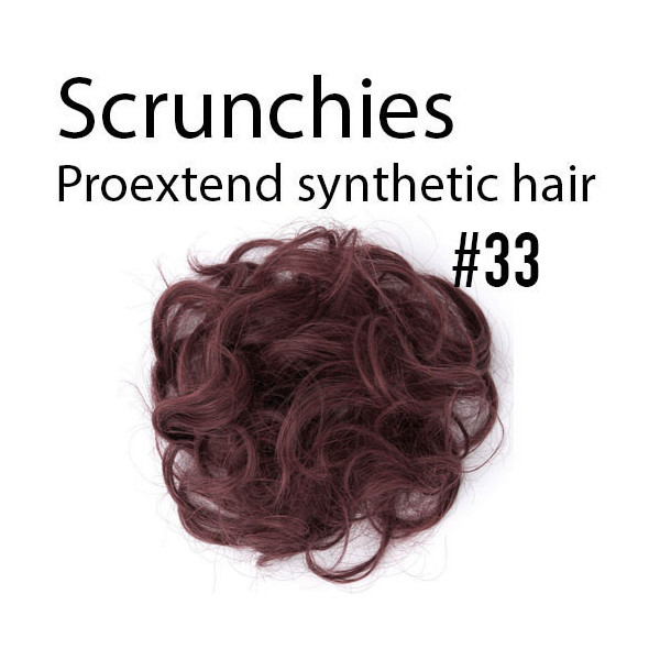 *33 Mahogany brown scrunchie by Proextend - Synthetic