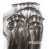 Color 9A60 55cm 10pc 120g High quality Indian remy clip in hair