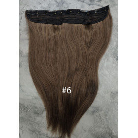 Color 6 50cm one piece 120g High quality Indian remy clip in hair