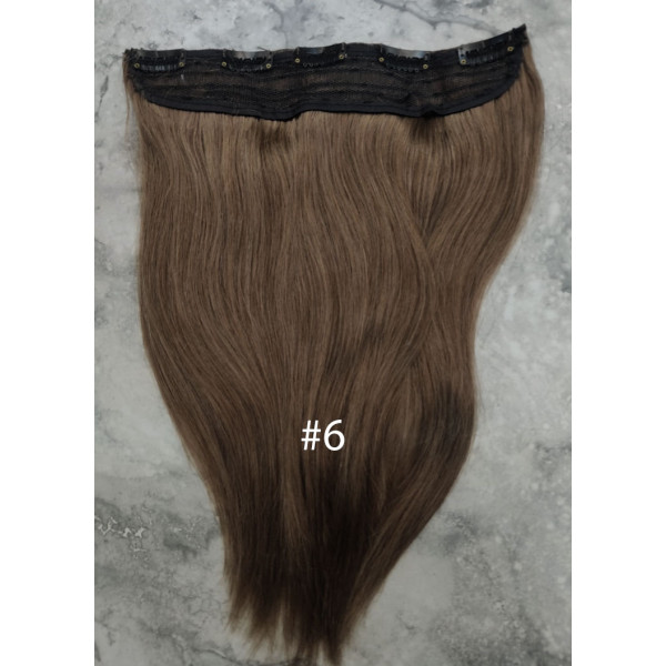 Color 6 55cm one piece 120g High quality Indian remy clip in hair