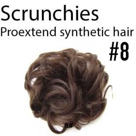 *8A Light natural brown scrunchie by Proextend - Synthetic