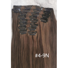 Color 4-9N 50cm 10pc 120g High quality Indian remy clip in hair