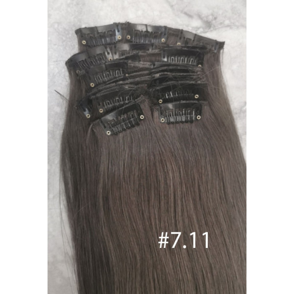 Color 7.11 45cm 10pc 120g High quality Indian remy clip in hair