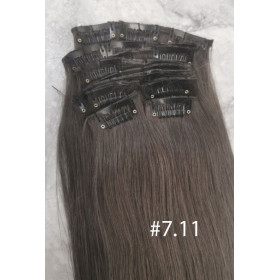 Color 7.11 40cm 10pc 120g High quality Indian remy clip in hair
