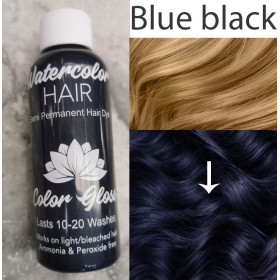 Blue Black Watercolor hair semi permanent dye 100ml