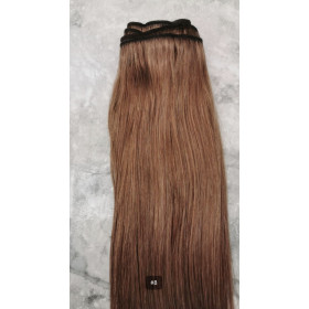 Color 8 60cm High quality double drawn Indian remy human hair weave - 100g 1 bundle