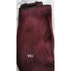 Color 99J 35cm High quality double drawn Indian remy human hair weave - 100g 1 bundle