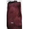 Color 99J 35cm High quality double drawn Indian remy human hair weave - 100g 1 bundle