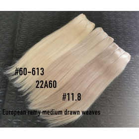 Color 613A 35cm medium drawn European remy human hair weave 100g (1 bundle)