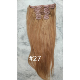 Color 27 55cm XXL 10pc 170g High quality Indian remy clip in hair