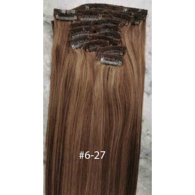 Color 6-27 50cm 10pc 120g High quality Indian remy clip in hair