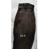 Color 2-4 Chocolate brown mix 50cm 10pc 120g High quality Indian remy clip in hair