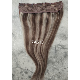 Color 7A613 55cm one piece 120g High quality Indian remy clip in hair