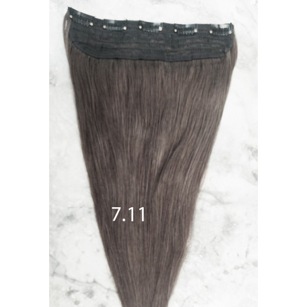 Color 7.11 40cm one piece 120g High quality Indian remy clip in hair