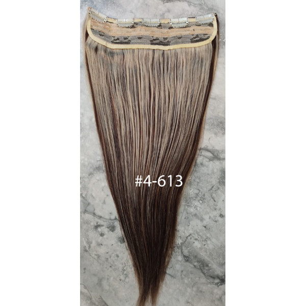Color 4-613 50cm one piece 120g High quality Indian remy clip in hair
