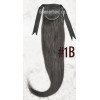 Color 1b 50cm XXL 100% Indian remy human hair tie on ponytail