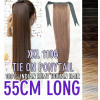 Color 1b 55cm XXL 100% Indian remy human hair tie on ponytail