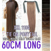 Color 60 60cm XXL 100% Indian remy human hair tie on ponytail