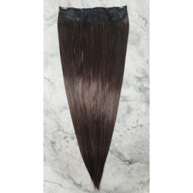 Color 2-30 One piece XXL, straight clip in hair extensions by proextend synthetic hair (60cm)