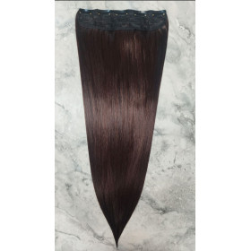 Color 2-33 One piece XXL, straight clip in hair extensions by proextend synthetic hair (60cm)