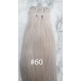 Color 60 45cm medium drawn European Virgin remy human hair weave 100g (1 bundle)