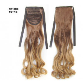 Ombre *10T-18 light blonde, tie on wavy ponytail 55cm by ProExtend