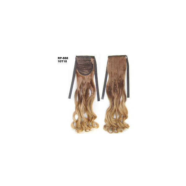 Ombre *10T-18 light blonde, tie on wavy ponytail 55cm by ProExtend
