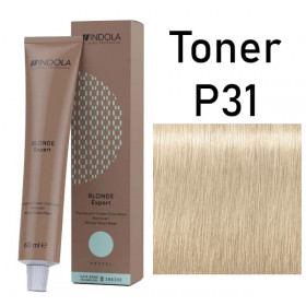 P31 golden ash Indola Professional Blonde expert permanent toner +60ml 20vol developer
