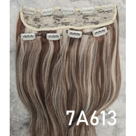Color 7A613 60cm 3pc 120g High quality Virgin Indian remy clip in hair
