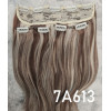 Color 7A613 45cm 3pc 120g High quality Virgin Indian remy clip in hair
