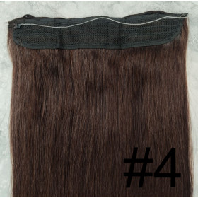 Color 4 55cm 110g 100% Indian remy Halo extensions