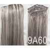 Color 9A60 45cm XXL 10pc 170g High quality Indian remy clip in hair