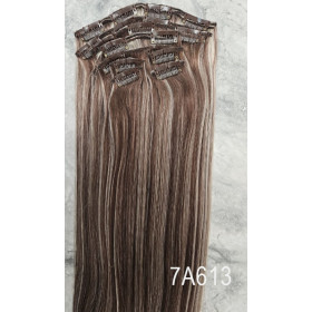 Color 7A613 50cm XXL 10pc 170g High quality Indian remy clip in hair