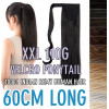 Color 14A60 60cm XXL 110g 100% Indian remy human hair velcro ponytail