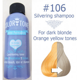 1000ml Colortone 106 Ash(blue) shampoo for light brown hair (Semi permanent)
