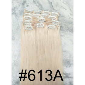 Color 613A 40cm XXL 10pc 170g High quality Indian remy clip in hair