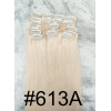 Color 613A 50cm XXL 10pc 170g High quality Indian remy clip in hair