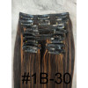 Color 1b-30 30cm 10pc 120g High quality Virgin Indian remy clip in hair